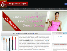 Tablet Screenshot of ecigarettetypes.com